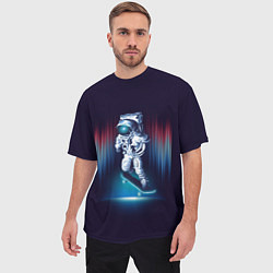Футболка оверсайз мужская Космический скейтбордист, цвет: 3D-принт — фото 2