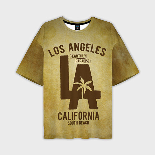 Мужская футболка оверсайз Лос-Анджелес / 3D-принт – фото 1