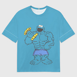 Мужская футболка оверсайз Коржик качок