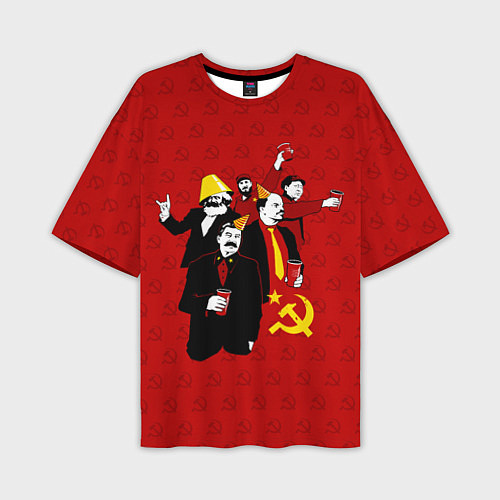 Мужская футболка оверсайз Communist Party / 3D-принт – фото 1