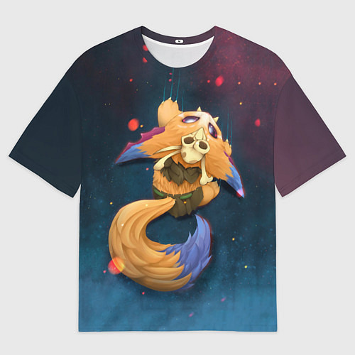 Мужская футболка оверсайз Лис / 3D-принт – фото 1