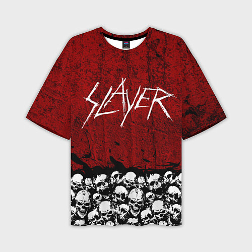 Мужская футболка оверсайз Slayer Red / 3D-принт – фото 1