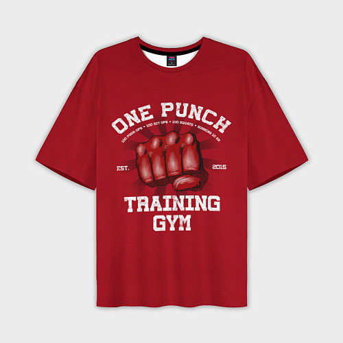 Мужская футболка оверсайз One Punch Gym / 3D-принт – фото 1