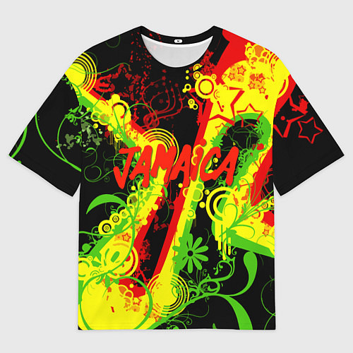 Мужская футболка оверсайз Ямайка - музыка регги / 3D-принт – фото 1