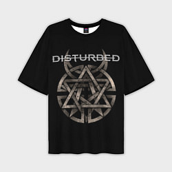 Футболка оверсайз мужская Disturbed Logo, цвет: 3D-принт