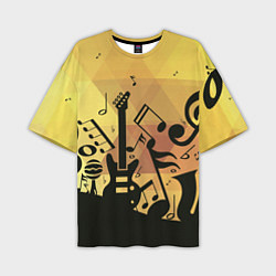 Мужская футболка оверсайз Любовь к музыки