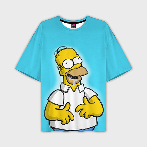 Мужская футболка оверсайз Аппетит Гомера / 3D-принт – фото 1