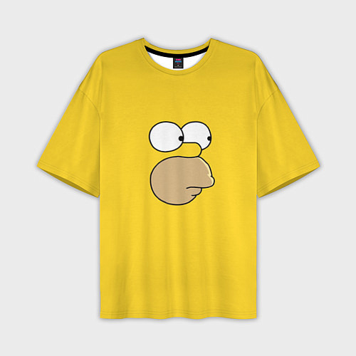 Мужская футболка оверсайз Гомер стесняется / 3D-принт – фото 1