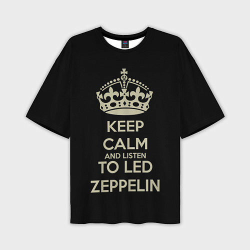 Мужская футболка оверсайз Keep Calm & Led Zeppelin / 3D-принт – фото 1