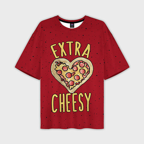 Мужская футболка оверсайз Extra Cheesy / 3D-принт – фото 1