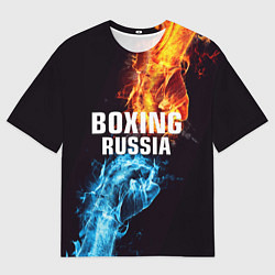 Футболка оверсайз мужская Boxing Russia, цвет: 3D-принт