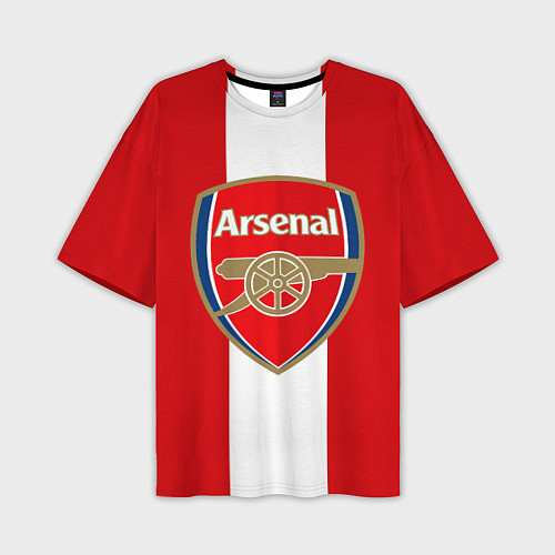 Мужская футболка оверсайз Arsenal FC: Red line / 3D-принт – фото 1
