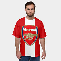 Футболка оверсайз мужская Arsenal FC: Red line, цвет: 3D-принт — фото 2