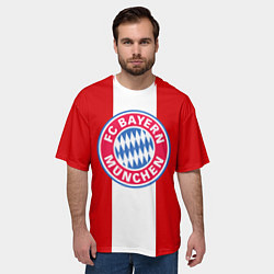 Футболка оверсайз мужская Bayern FC: Red line, цвет: 3D-принт — фото 2