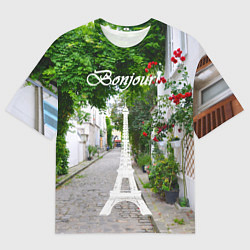 Футболка оверсайз мужская Bonjour Paris, цвет: 3D-принт