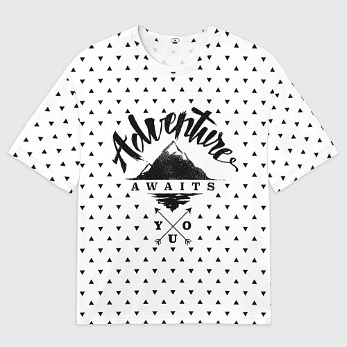Мужская футболка оверсайз Adventure Awaits / 3D-принт – фото 1