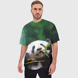 Футболка оверсайз мужская Панда на ветке, цвет: 3D-принт — фото 2