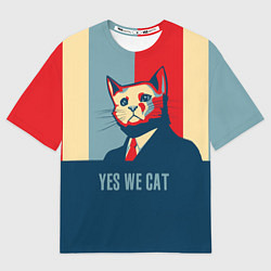 Футболка оверсайз мужская Yes we CAT, цвет: 3D-принт