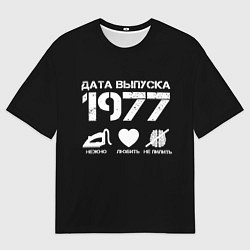 Футболка оверсайз мужская Дата выпуска 1977, цвет: 3D-принт