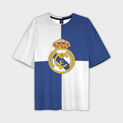 Футболка оверсайз мужская Real Madrid: Blue style, цвет: 3D-принт