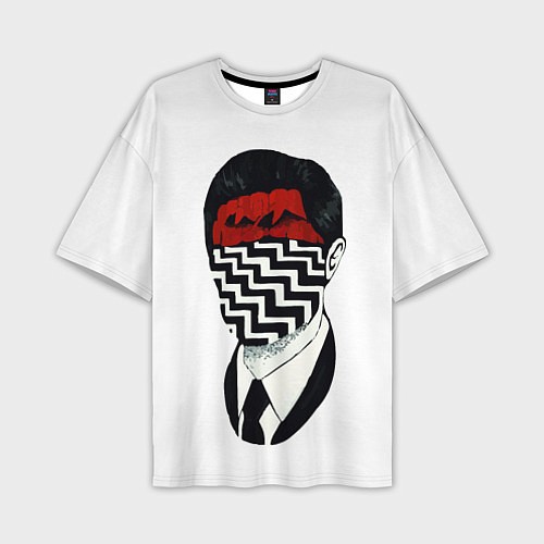 Мужская футболка оверсайз Twin Peaks Face / 3D-принт – фото 1