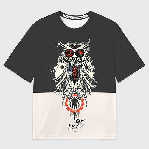 Мужская футболка оверсайз TDD Owl 95 / 3D-принт – фото 1