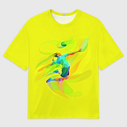 Футболка оверсайз мужская Волейбол, цвет: 3D-принт