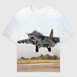 Мужская футболка оверсайз Истребитель