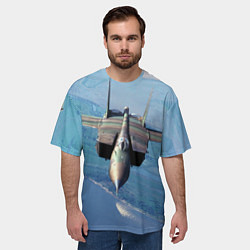 Футболка оверсайз мужская МиГ-31, цвет: 3D-принт — фото 2
