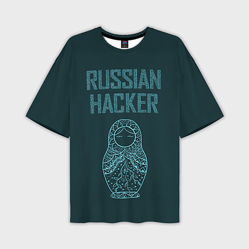 Мужская футболка оверсайз Русский хакер / 3D-принт – фото 1