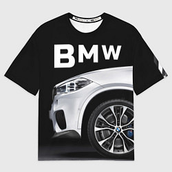 Мужская футболка оверсайз BMW: White Style