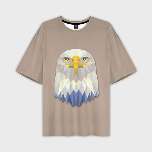 Мужская футболка оверсайз Геометрический орел / 3D-принт – фото 1