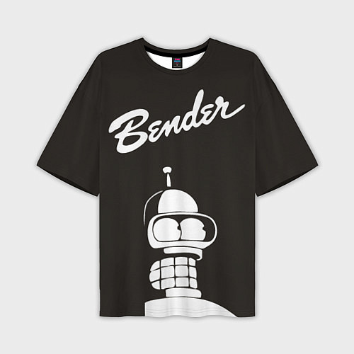 Мужская футболка оверсайз Bender Retro / 3D-принт – фото 1