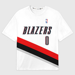 Футболка оверсайз мужская Portland Trail Blazers 0, цвет: 3D-принт