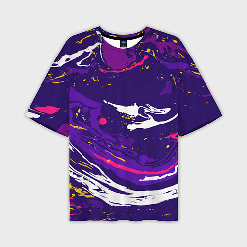 Мужская футболка оверсайз Фиолетовый акрил / 3D-принт – фото 1