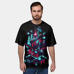 Футболка оверсайз мужская Mr Robot City, цвет: 3D-принт — фото 2