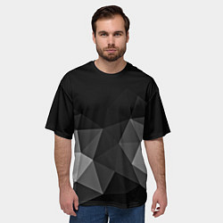 Футболка оверсайз мужская Abstract gray, цвет: 3D-принт — фото 2