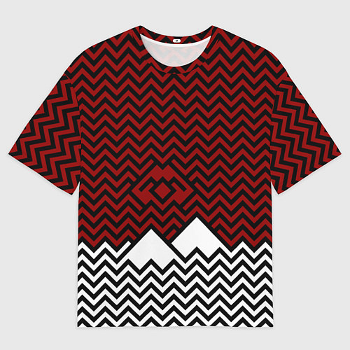 Мужская футболка оверсайз Твин Пикс: Минимализм / 3D-принт – фото 1