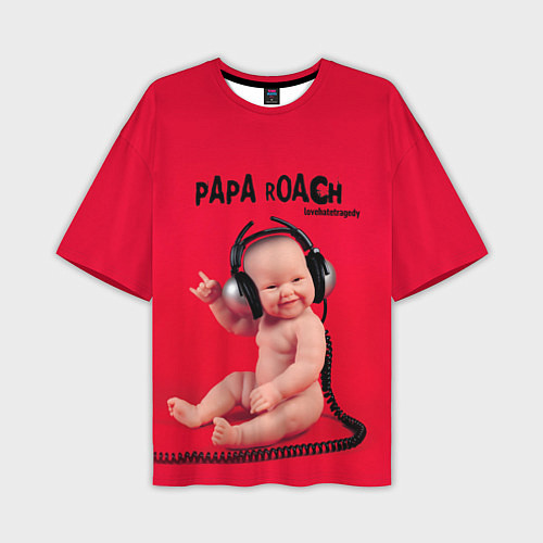 Мужская футболка оверсайз Paparoach: Music Kid / 3D-принт – фото 1