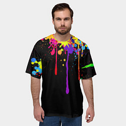 Футболка оверсайз мужская Краски, цвет: 3D-принт — фото 2