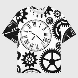 Мужская футболка оверсайз Время не ждет