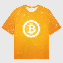 Футболка оверсайз мужская Bitcoin Orange, цвет: 3D-принт