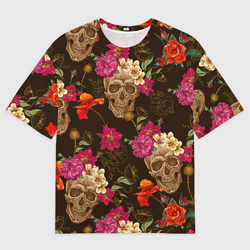 Мужская футболка оверсайз Черепа / 3D-принт – фото 1