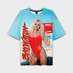 Мужская футболка оверсайз Baywatch: Pamela Anderson