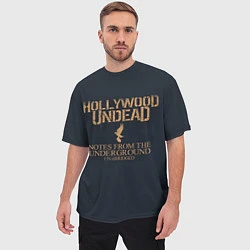 Футболка оверсайз мужская Hollywood Undead: Underground, цвет: 3D-принт — фото 2