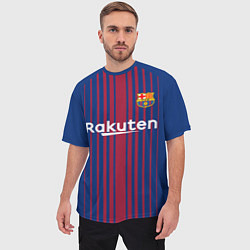 Футболка оверсайз мужская FCB Barcelona: Rakuten, цвет: 3D-принт — фото 2