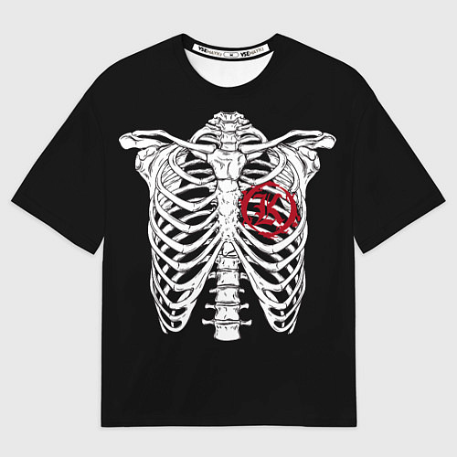 Мужская футболка оверсайз Кукрыниксы: Скелет / 3D-принт – фото 1
