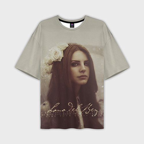 Мужская футболка оверсайз Lana Del Rey: Flower / 3D-принт – фото 1