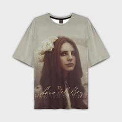 Футболка оверсайз мужская Lana Del Rey: Flower, цвет: 3D-принт