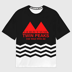 Мужская футболка оверсайз Fire walk with me